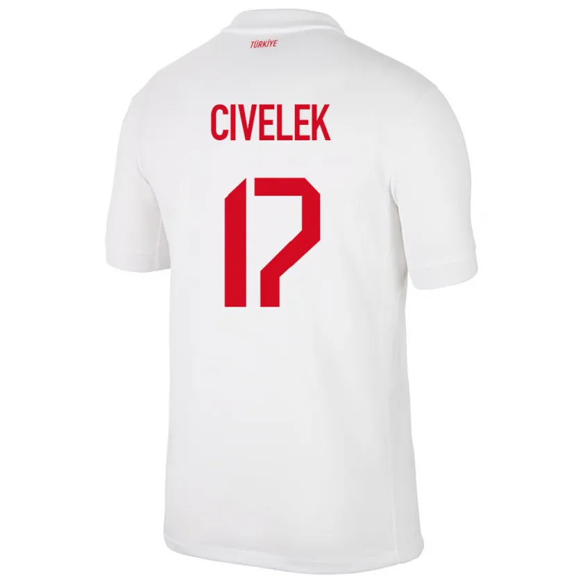 Danxen Män Kalkon İlayda Civelek #17 Vit Hemmatröja Matchtröjor 24-26 Tröjor T-Tröja