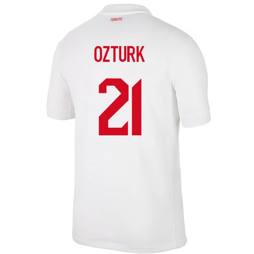 Danxen Män Kalkon Melike Öztürk #21 Vit Hemmatröja Matchtröjor 24-26 Tröjor T-Tröja