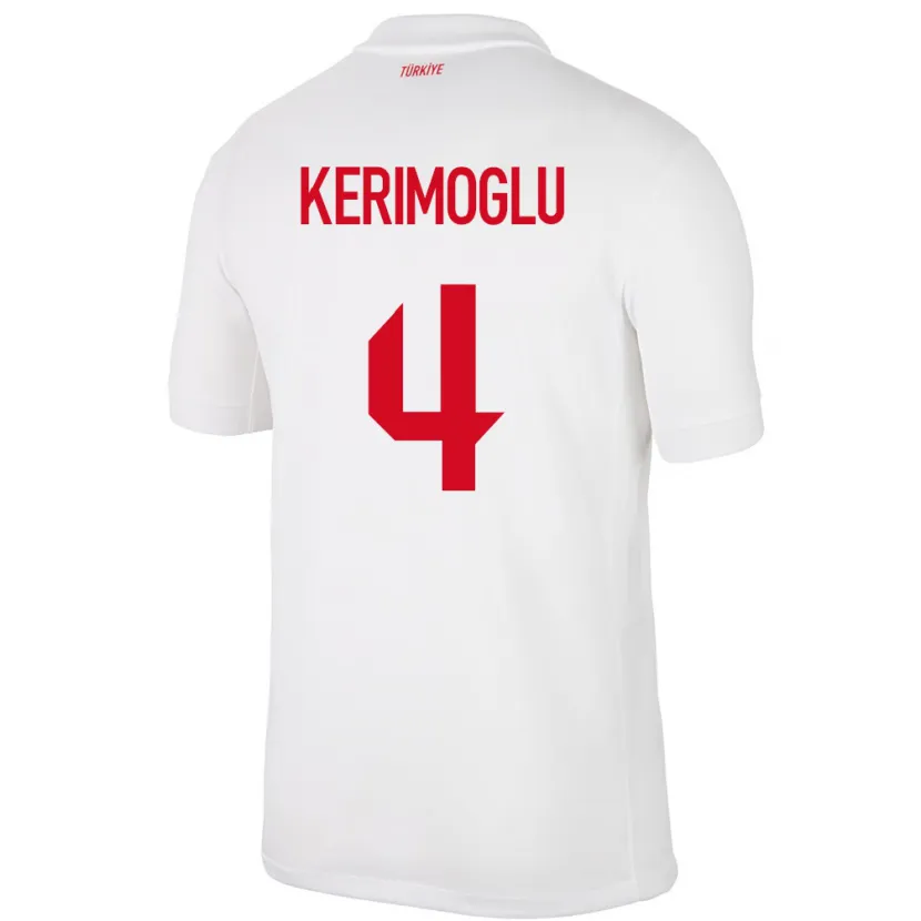 Danxen Män Kalkon Zeynap Kerimoğlu #4 Vit Hemmatröja Matchtröjor 24-26 Tröjor T-Tröja