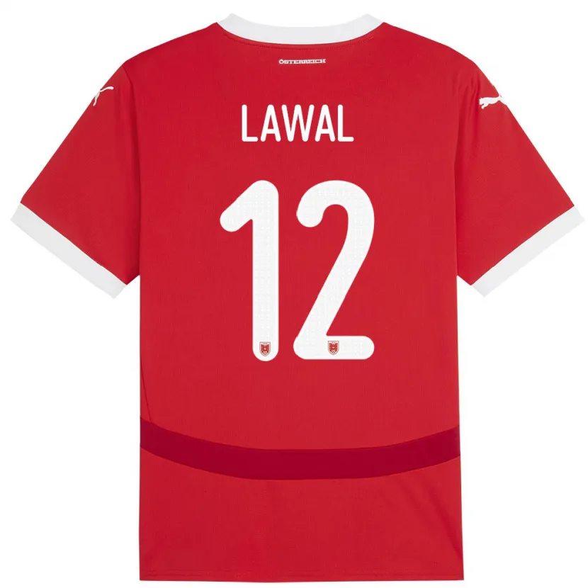 Danxen Män Österrike Tobias Lawal #12 Röd Hemmatröja Matchtröjor 24-26 Tröjor T-Tröja