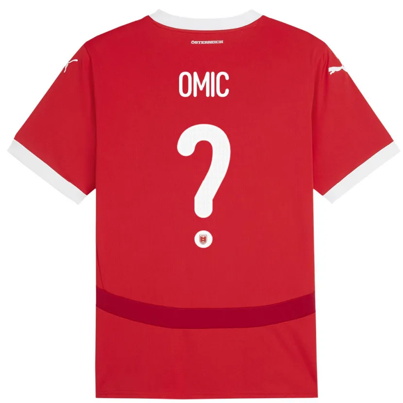 Danxen Män Österrike Ervin Omic #0 Röd Hemmatröja Matchtröjor 24-26 Tröjor T-Tröja