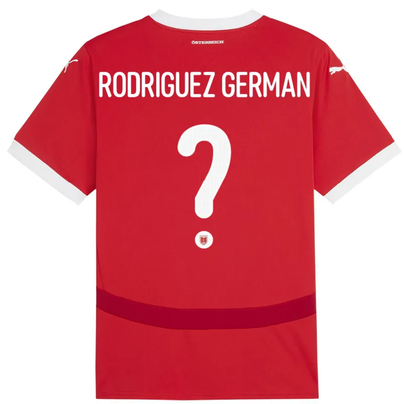 Danxen Män Österrike Ryan Rodriguez German #0 Röd Hemmatröja Matchtröjor 24-26 Tröjor T-Tröja