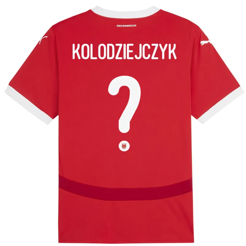 Danxen Män Österrike Marek Kolodziejczyk #0 Röd Hemmatröja Matchtröjor 24-26 Tröjor T-Tröja