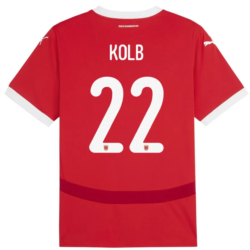 Danxen Män Österrike Lisa Kolb #22 Röd Hemmatröja Matchtröjor 24-26 Tröjor T-Tröja