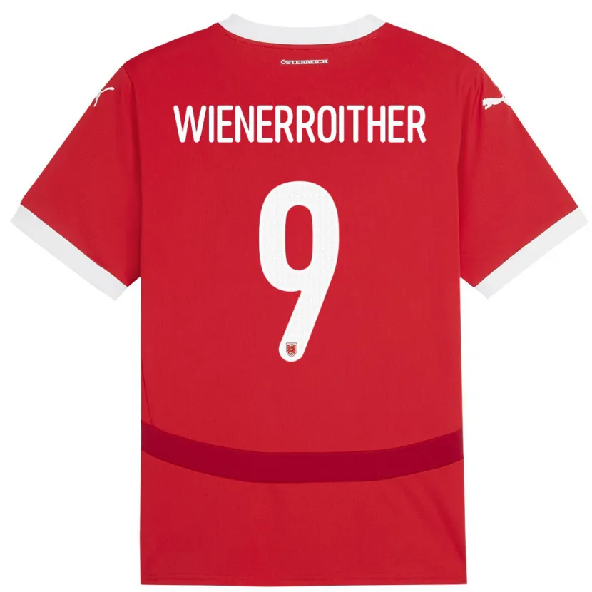 Danxen Män Österrike Katja Wienerroither #9 Röd Hemmatröja Matchtröjor 24-26 Tröjor T-Tröja