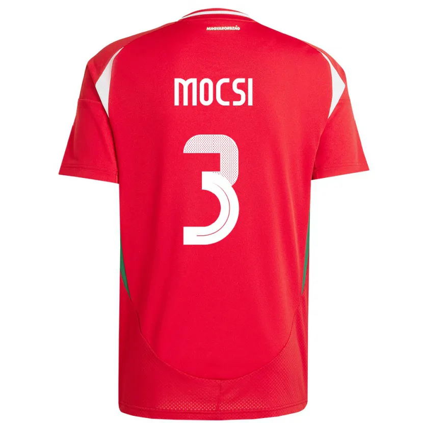 Danxen Män Ungern Attila Mocsi #3 Röd Hemmatröja Matchtröjor 24-26 Tröjor T-Tröja