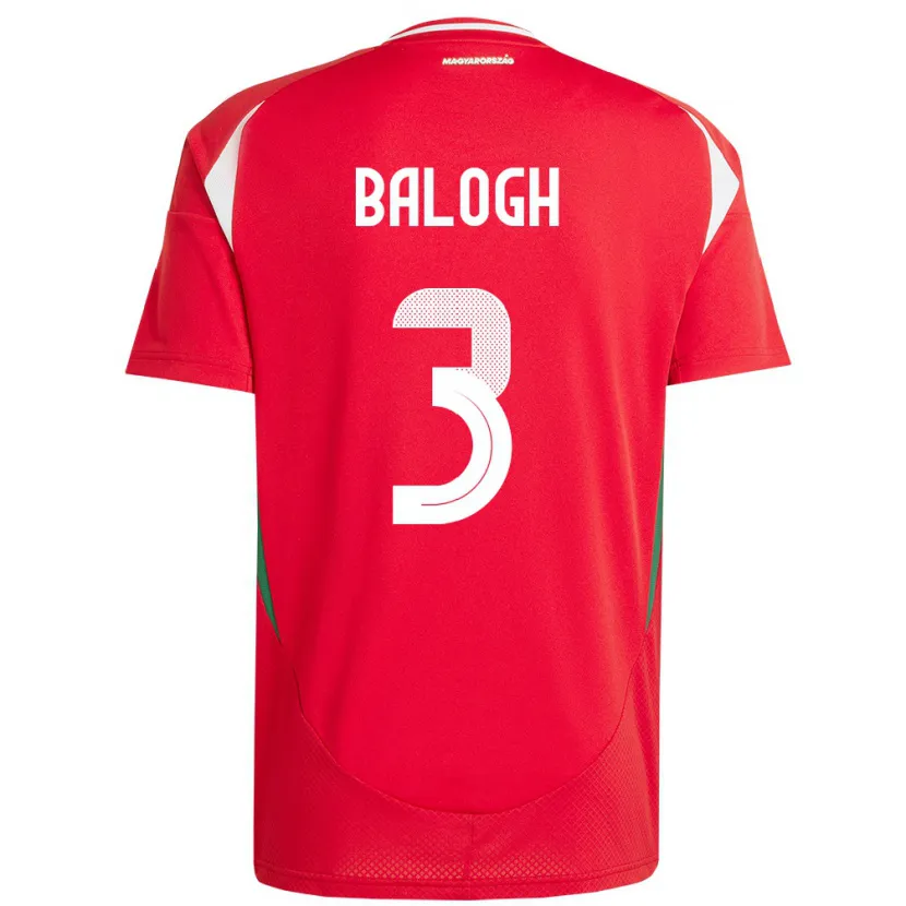 Danxen Män Ungern Botond Balogh #3 Röd Hemmatröja Matchtröjor 24-26 Tröjor T-Tröja