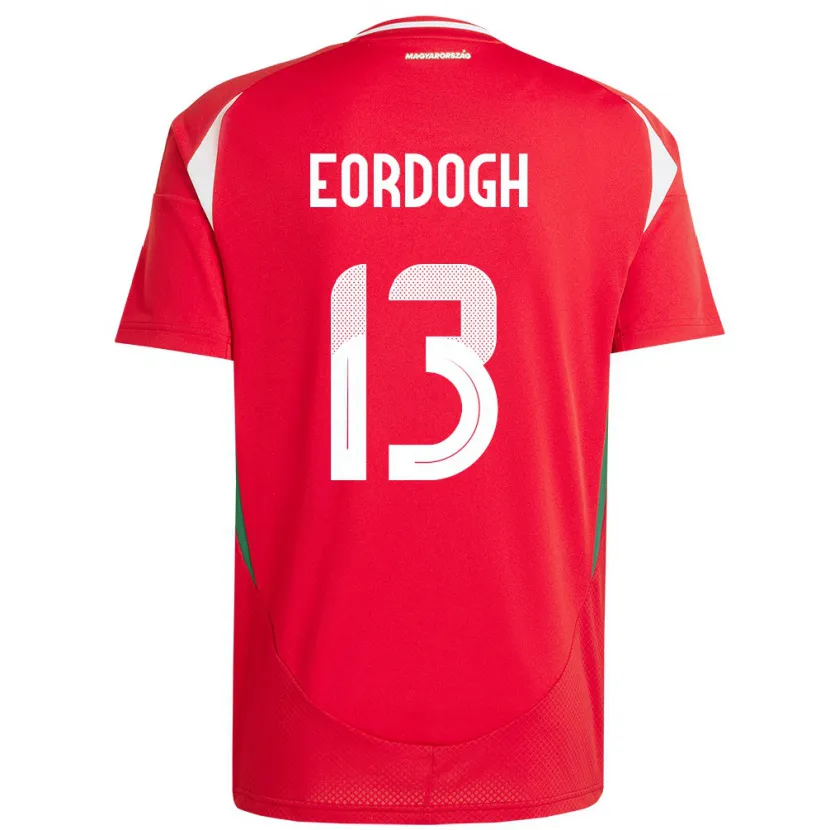 Danxen Män Ungern András Eördögh #13 Röd Hemmatröja Matchtröjor 24-26 Tröjor T-Tröja