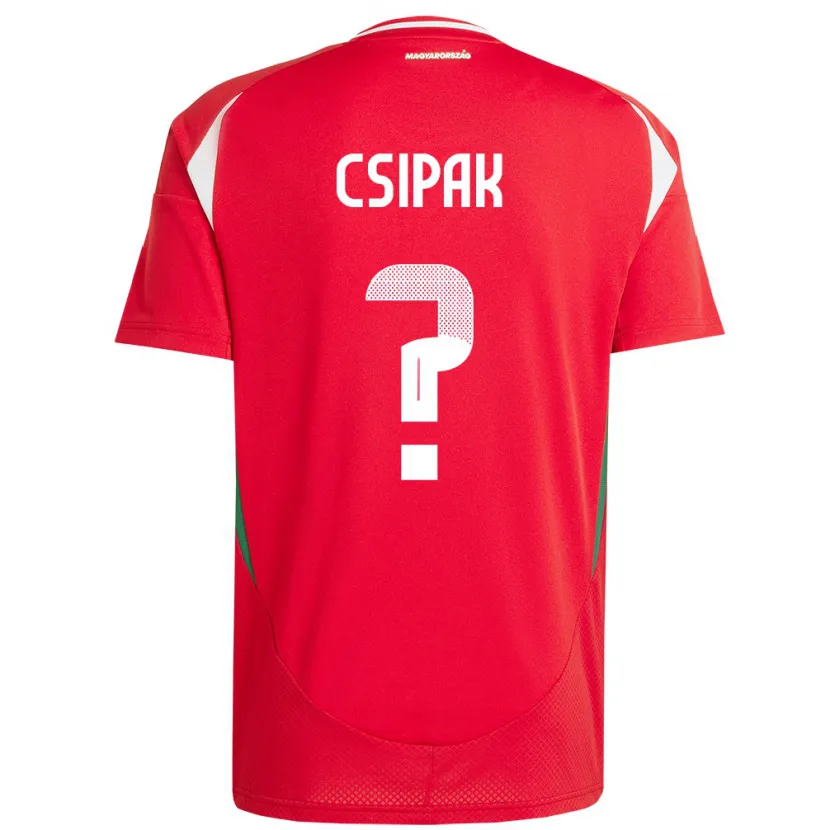 Danxen Män Ungern Csongor Csipak #0 Röd Hemmatröja Matchtröjor 24-26 Tröjor T-Tröja