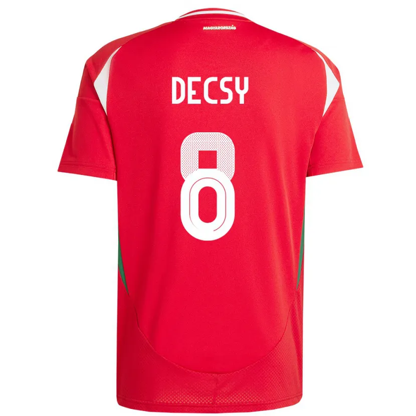 Danxen Män Ungern Ádám Décsy #8 Röd Hemmatröja Matchtröjor 24-26 Tröjor T-Tröja