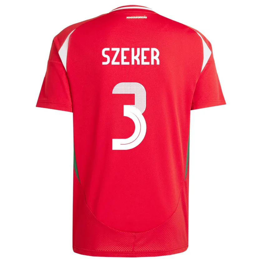 Danxen Män Ungern Botond Szekér #3 Röd Hemmatröja Matchtröjor 24-26 Tröjor T-Tröja