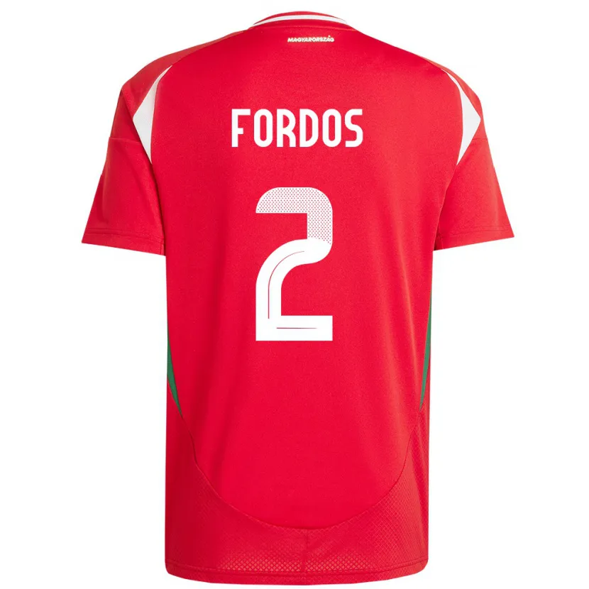 Danxen Män Ungern Beatrix Fördős #2 Röd Hemmatröja Matchtröjor 24-26 Tröjor T-Tröja