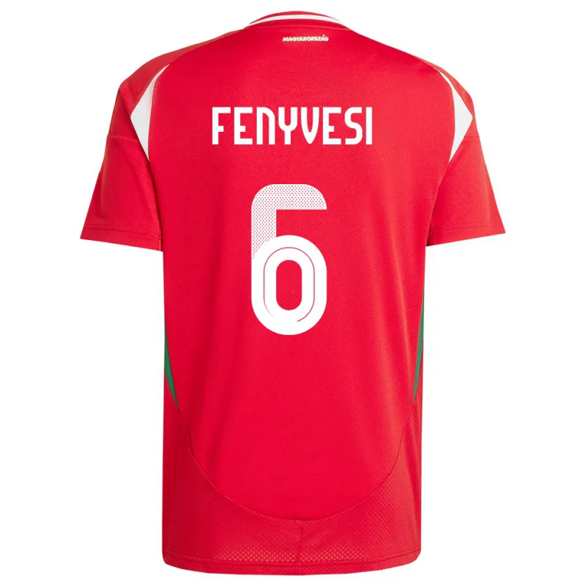 Danxen Män Ungern Evelin Fenyvesi #6 Röd Hemmatröja Matchtröjor 24-26 Tröjor T-Tröja