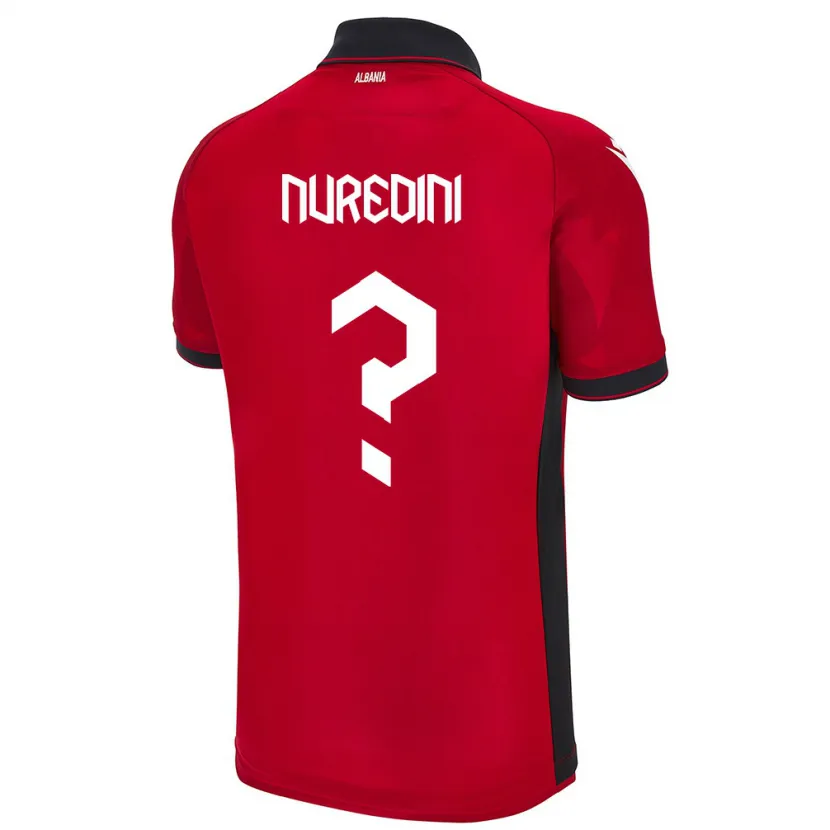 Danxen Män Albanien Ardit Nuredini #0 Röd Hemmatröja Matchtröjor 24-26 Tröjor T-Tröja