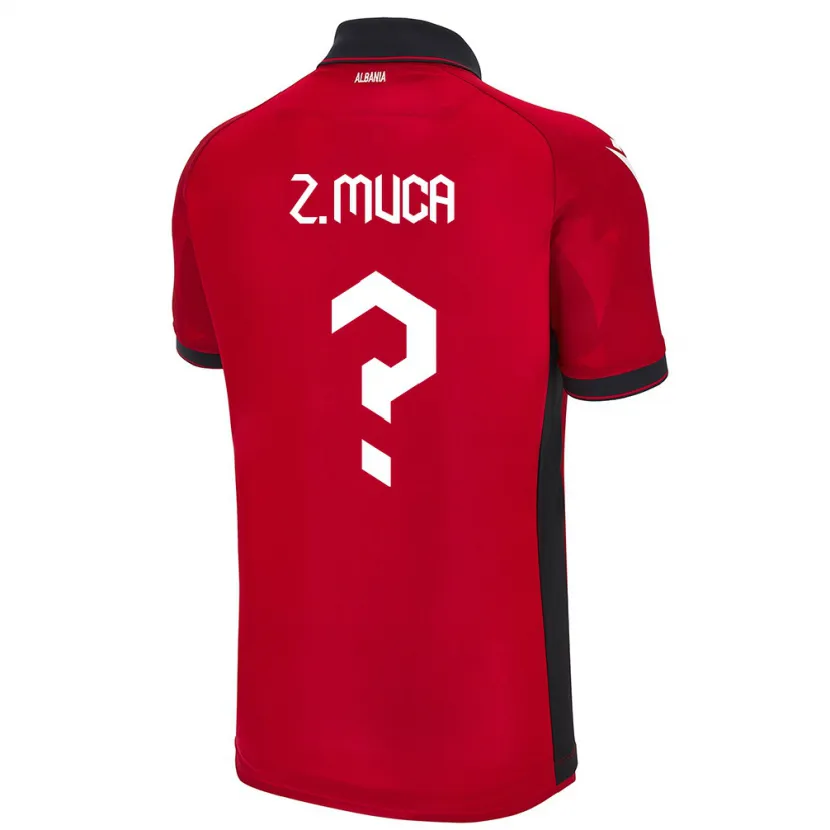 Danxen Män Albanien Zylyf Muça #0 Röd Hemmatröja Matchtröjor 24-26 Tröjor T-Tröja