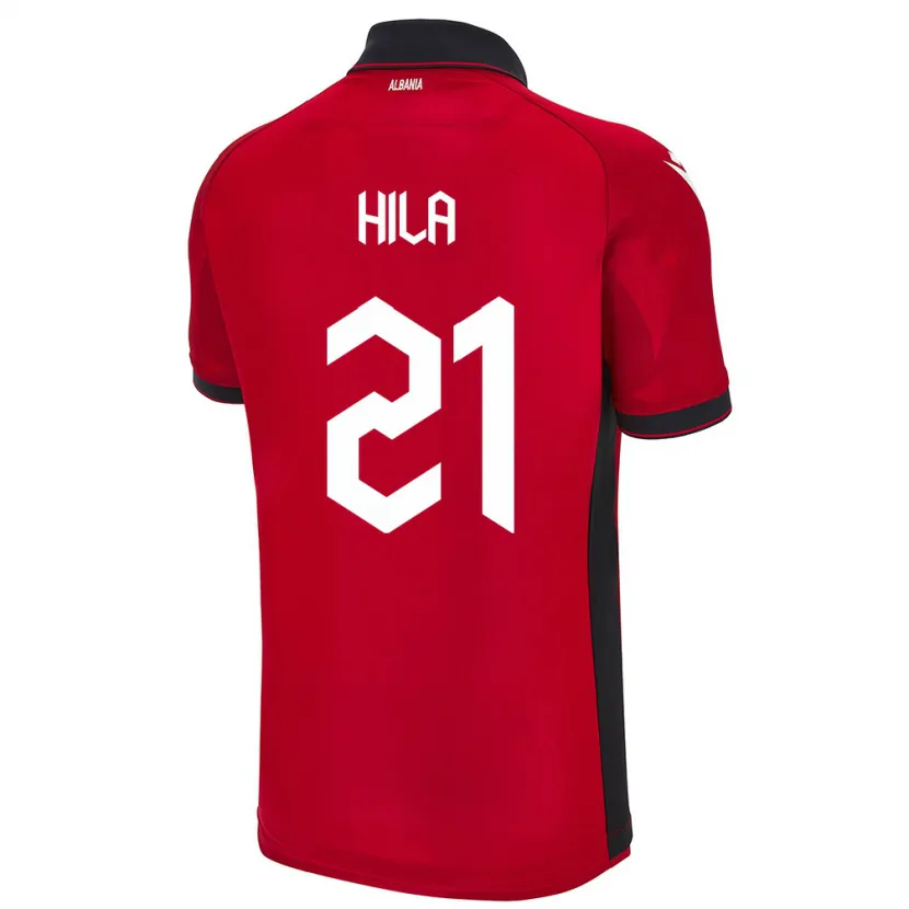 Danxen Män Albanien Alma Hila #21 Röd Hemmatröja Matchtröjor 24-26 Tröjor T-Tröja