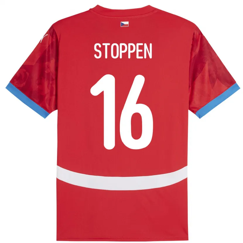 Danxen Män Tjeckien Tadeas Stoppen #16 Röd Hemmatröja Matchtröjor 24-26 Tröjor T-Tröja