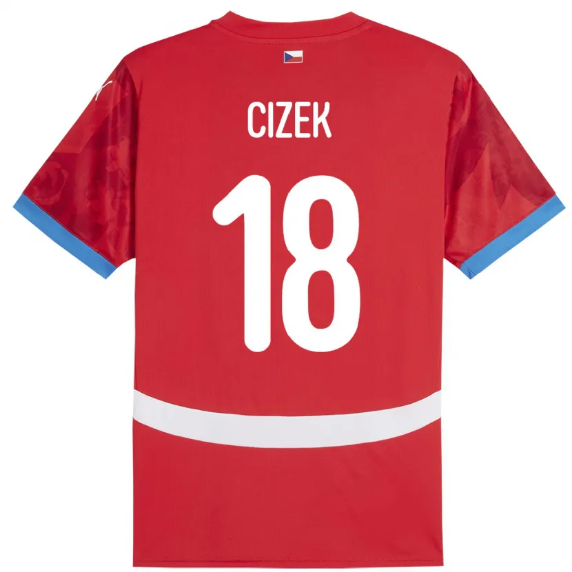 Danxen Män Tjeckien Krystof Cizek #18 Röd Hemmatröja Matchtröjor 24-26 Tröjor T-Tröja
