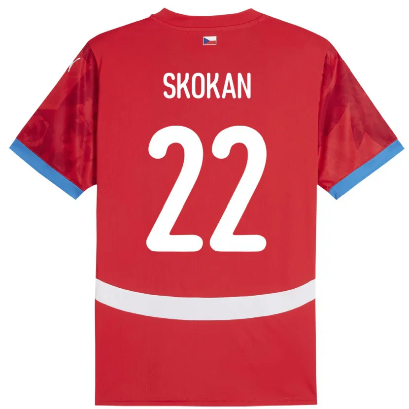 Danxen Män Tjeckien Vitek Skokan #22 Röd Hemmatröja Matchtröjor 24-26 Tröjor T-Tröja