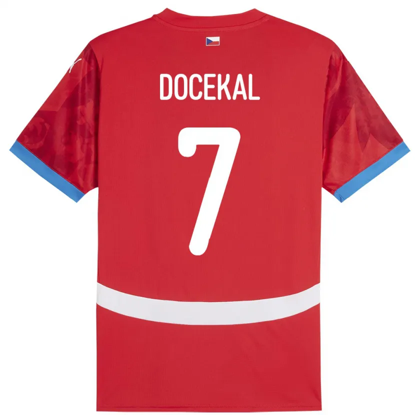 Danxen Män Tjeckien Tomas Docekal #7 Röd Hemmatröja Matchtröjor 24-26 Tröjor T-Tröja