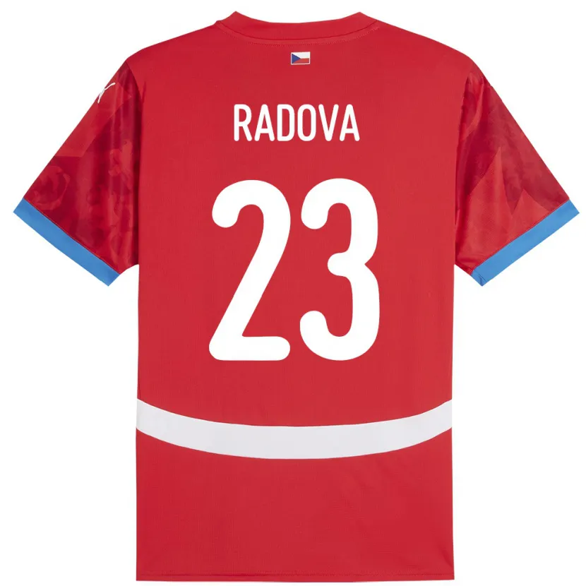 Danxen Män Tjeckien Michaela Radová #23 Röd Hemmatröja Matchtröjor 24-26 Tröjor T-Tröja