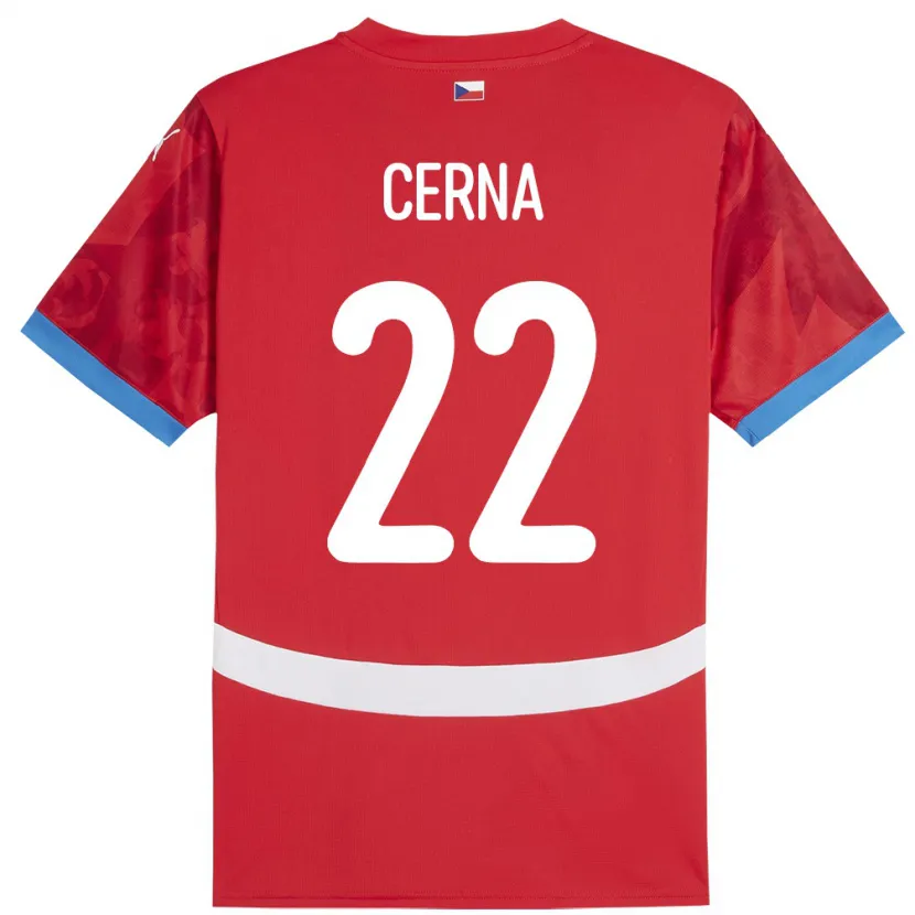Danxen Män Tjeckien Franny Černá #22 Röd Hemmatröja Matchtröjor 24-26 Tröjor T-Tröja