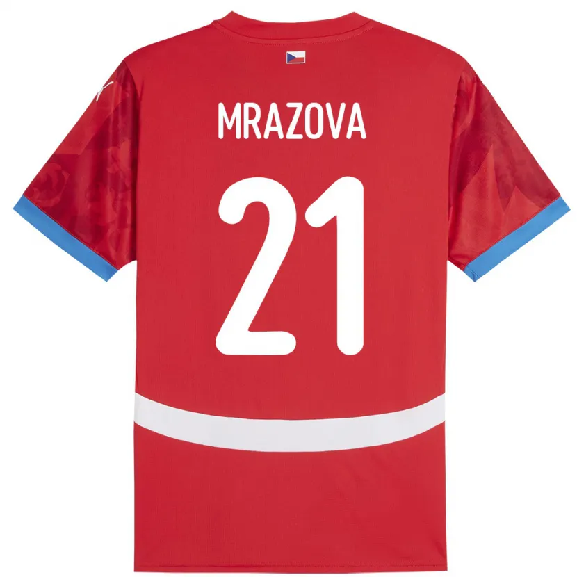 Danxen Män Tjeckien Miroslava Mrázová #21 Röd Hemmatröja Matchtröjor 24-26 Tröjor T-Tröja