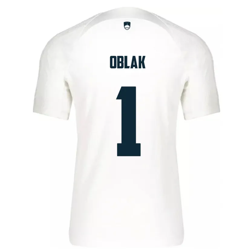 Danxen Män Slovenien Jan Oblak #1 Vit Hemmatröja Matchtröjor 24-26 Tröjor T-Tröja