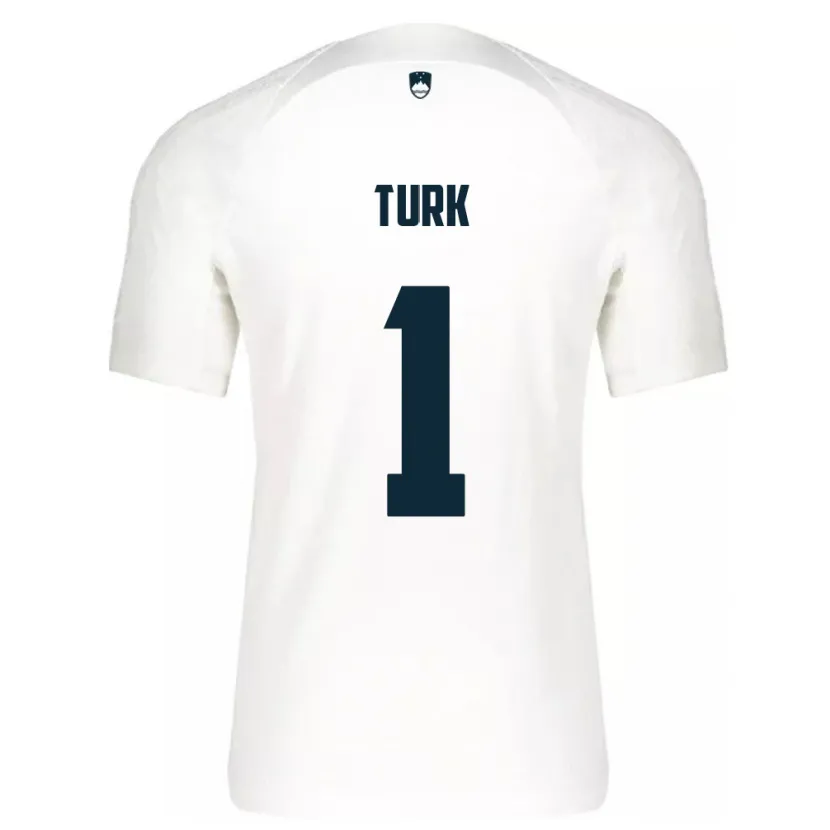 Danxen Män Slovenien Martin Turk #1 Vit Hemmatröja Matchtröjor 24-26 Tröjor T-Tröja