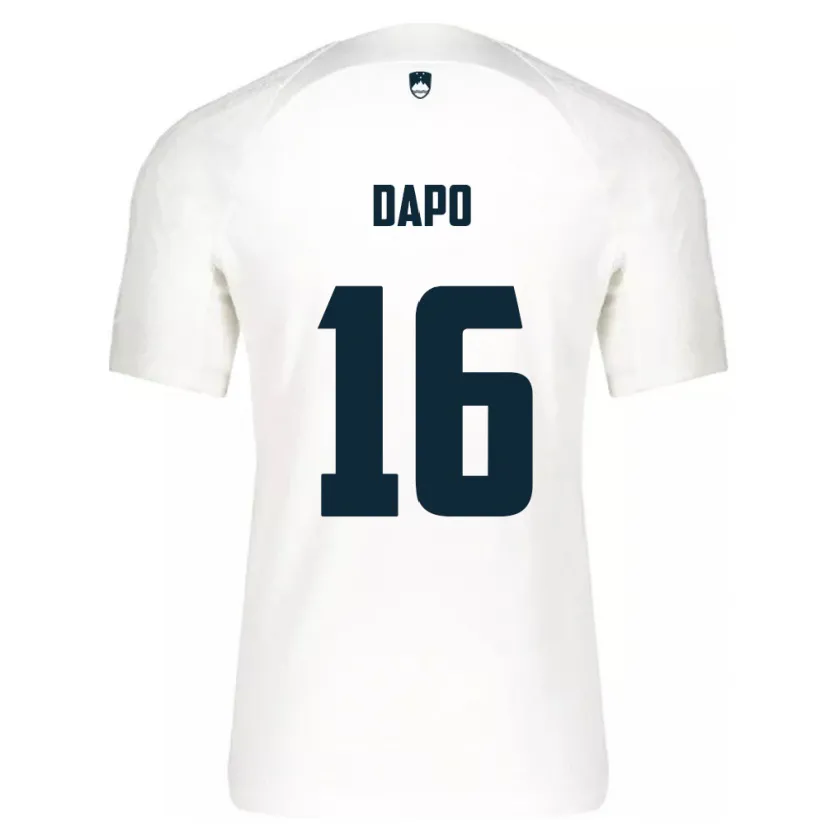 Danxen Män Slovenien Jan Dapo #16 Vit Hemmatröja Matchtröjor 24-26 Tröjor T-Tröja