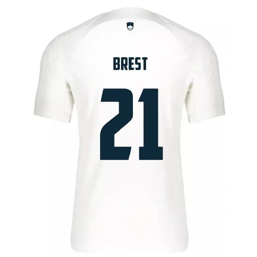 Danxen Män Slovenien Marko Brest #21 Vit Hemmatröja Matchtröjor 24-26 Tröjor T-Tröja