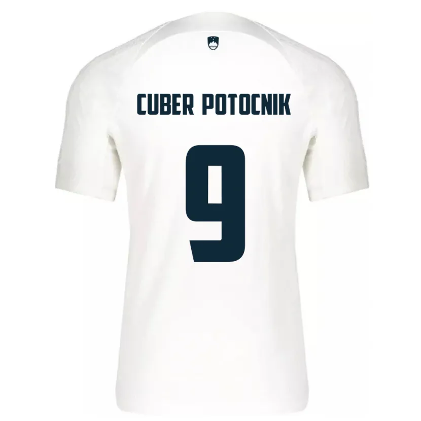 Danxen Män Slovenien Jaka Cuber Potocnik #9 Vit Hemmatröja Matchtröjor 24-26 Tröjor T-Tröja