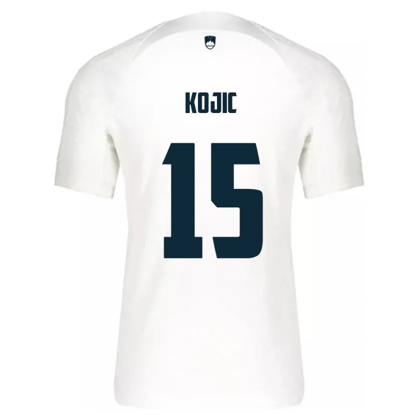 Danxen Män Slovenien Dino Kojic #15 Vit Hemmatröja Matchtröjor 24-26 Tröjor T-Tröja