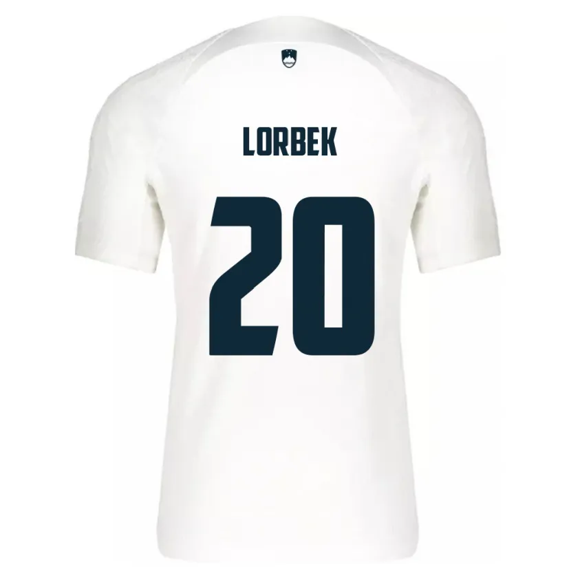 Danxen Män Slovenien Anej Lorbek #20 Vit Hemmatröja Matchtröjor 24-26 Tröjor T-Tröja