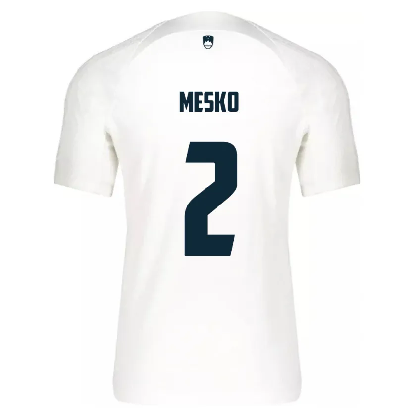 Danxen Män Slovenien Zan Mesko #2 Vit Hemmatröja Matchtröjor 24-26 Tröjor T-Tröja