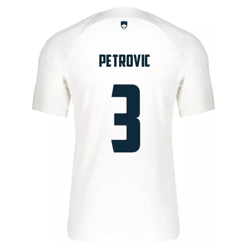 Danxen Män Slovenien Zan Petrovic #3 Vit Hemmatröja Matchtröjor 24-26 Tröjor T-Tröja