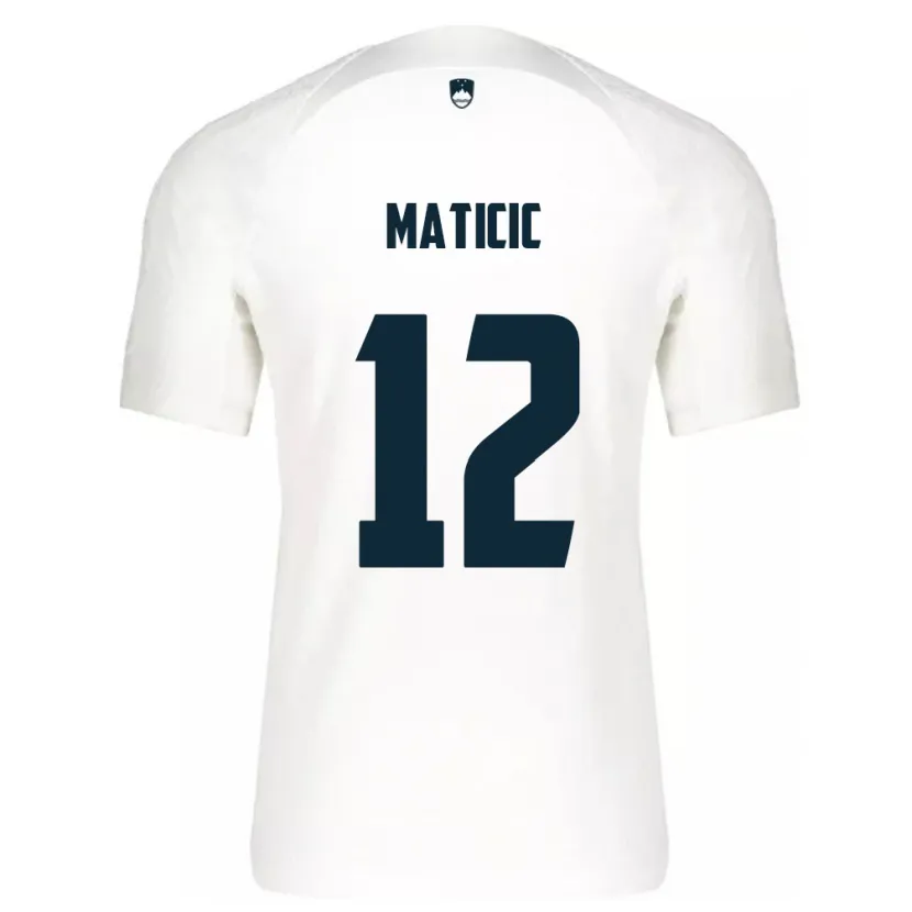 Danxen Män Slovenien Benjamin Maticic #12 Vit Hemmatröja Matchtröjor 24-26 Tröjor T-Tröja