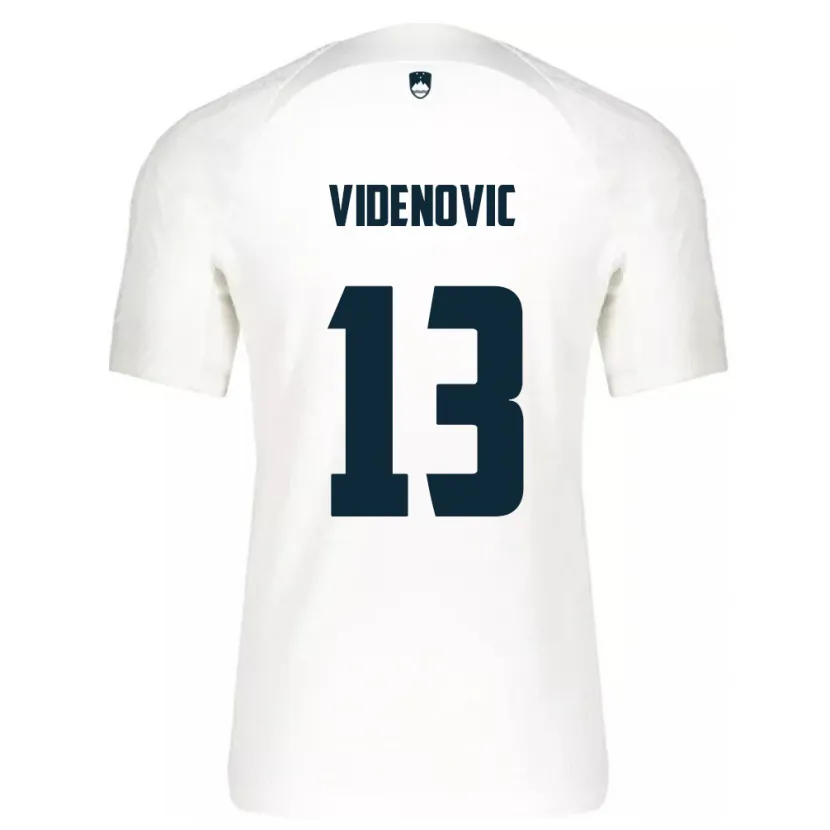 Danxen Män Slovenien Denis Videnovic #13 Vit Hemmatröja Matchtröjor 24-26 Tröjor T-Tröja