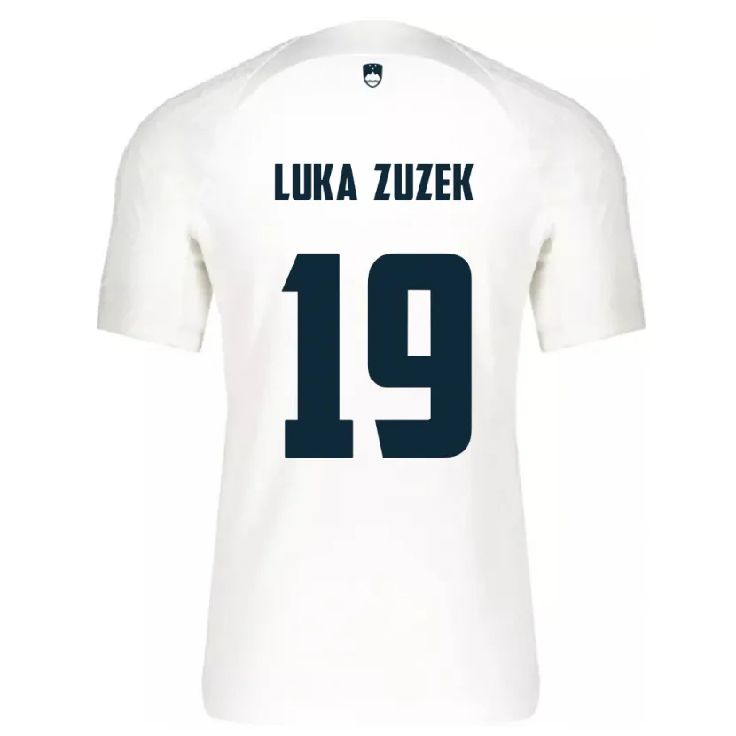 Danxen Män Slovenien Zan Luka Zuzek #19 Vit Hemmatröja Matchtröjor 24-26 Tröjor T-Tröja