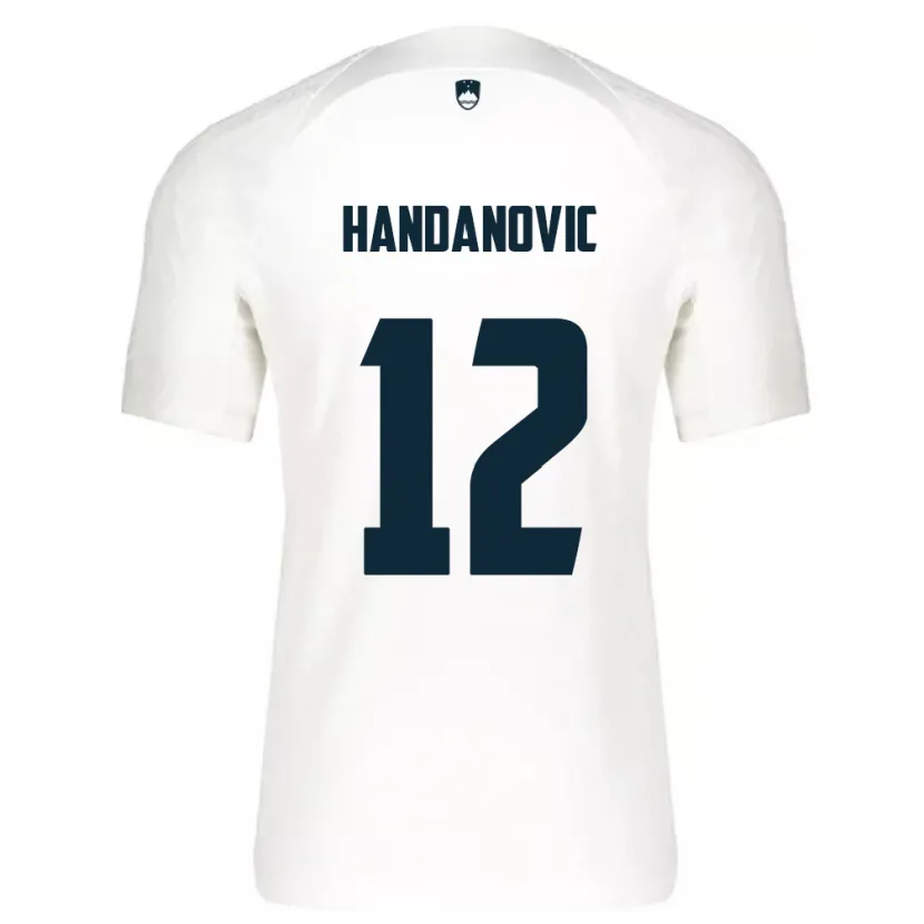 Danxen Män Slovenien Tanej Handanovic #12 Vit Hemmatröja Matchtröjor 24-26 Tröjor T-Tröja