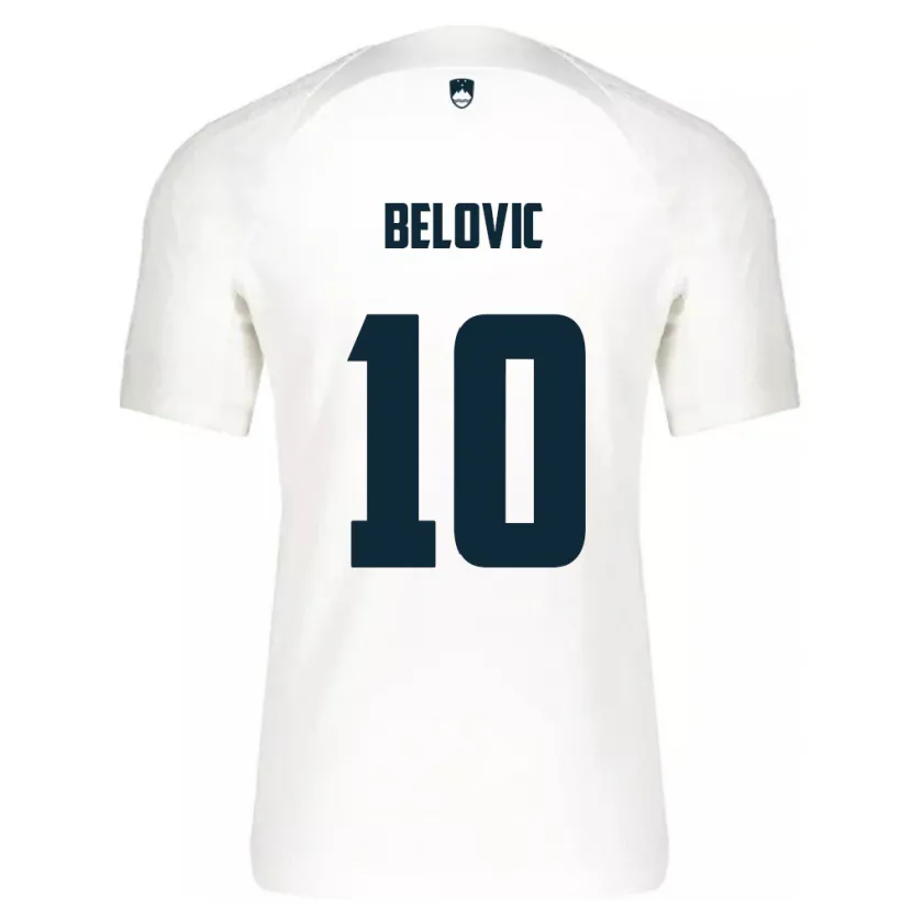 Danxen Män Slovenien Nik Belovic #10 Vit Hemmatröja Matchtröjor 24-26 Tröjor T-Tröja