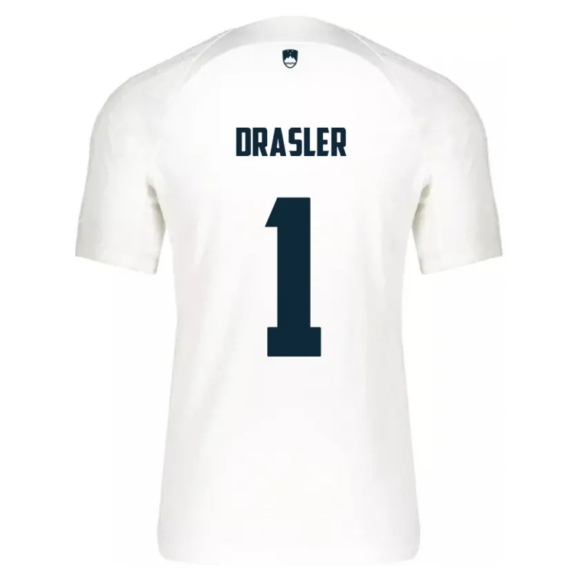 Danxen Män Slovenien Iztok Drasler #1 Vit Hemmatröja Matchtröjor 24-26 Tröjor T-Tröja