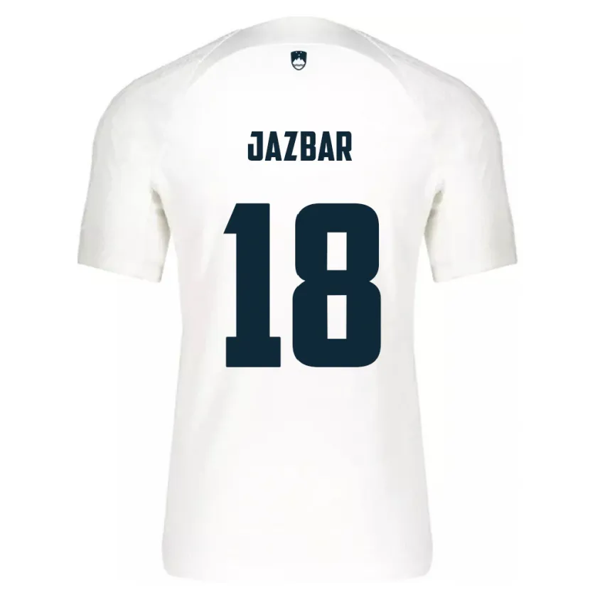 Danxen Män Slovenien Chris Jazbar #18 Vit Hemmatröja Matchtröjor 24-26 Tröjor T-Tröja
