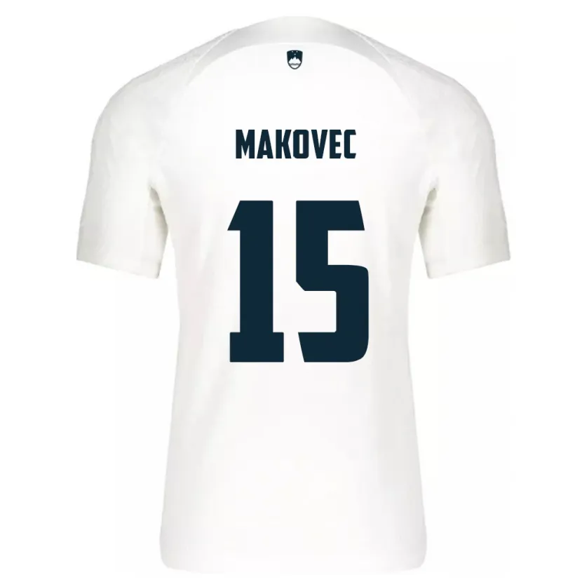 Danxen Män Slovenien Sara Makovec #15 Vit Hemmatröja Matchtröjor 24-26 Tröjor T-Tröja