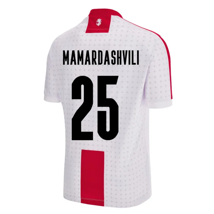 Danxen Män Georgia Giorgi Mamardashvili #25 Vit Hemmatröja Matchtröjor 24-26 Tröjor T-Tröja