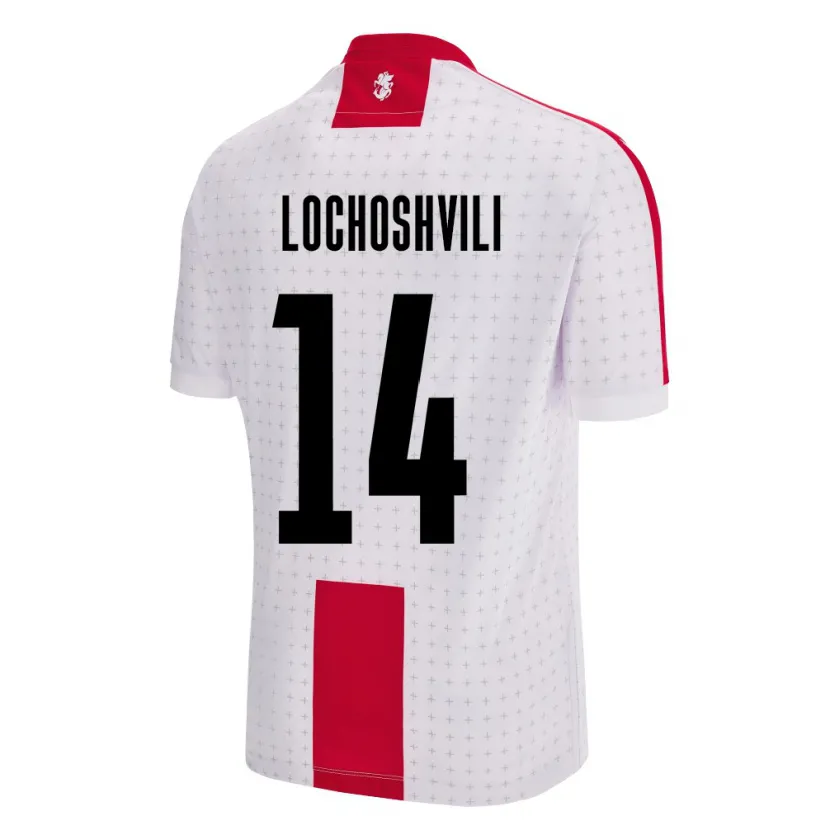 Danxen Män Georgia Luka Lochoshvili #14 Vit Hemmatröja Matchtröjor 24-26 Tröjor T-Tröja