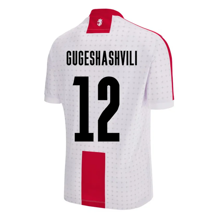 Danxen Män Georgia Luka Gugeshashvili #12 Vit Hemmatröja Matchtröjor 24-26 Tröjor T-Tröja