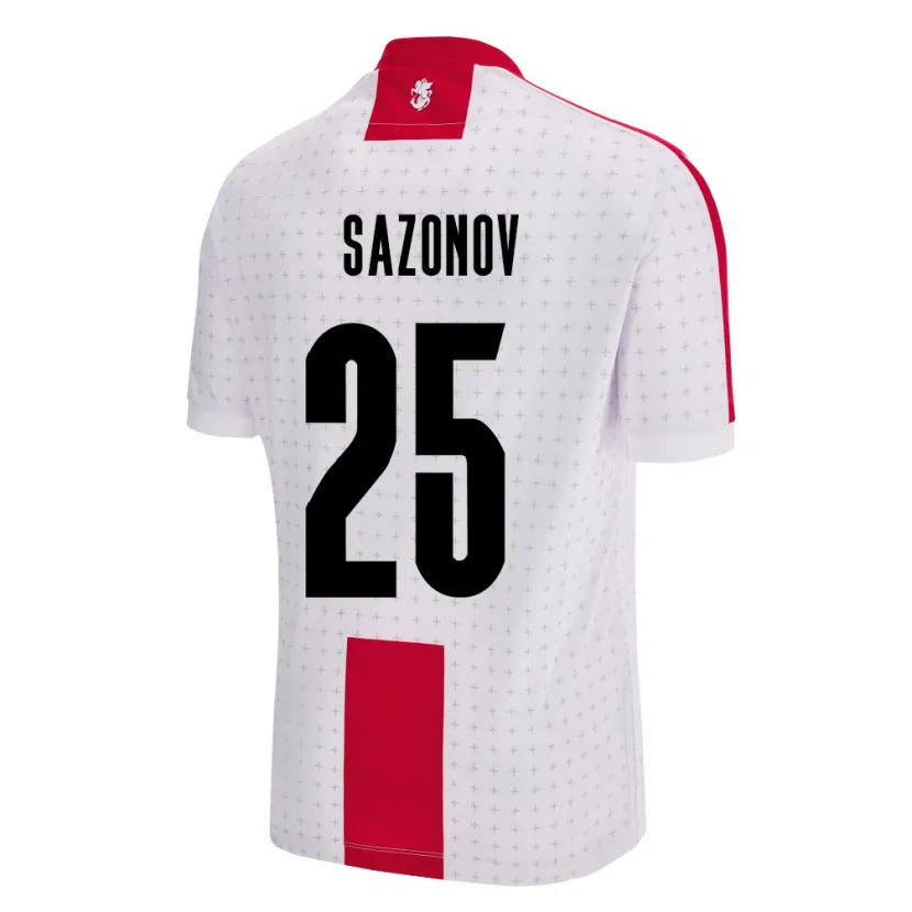 Danxen Män Georgia Saba Sazonov #25 Vit Hemmatröja Matchtröjor 24-26 Tröjor T-Tröja