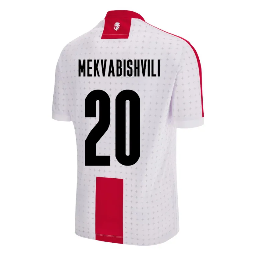 Danxen Män Georgia Anzor Mekvabishvili #20 Vit Hemmatröja Matchtröjor 24-26 Tröjor T-Tröja