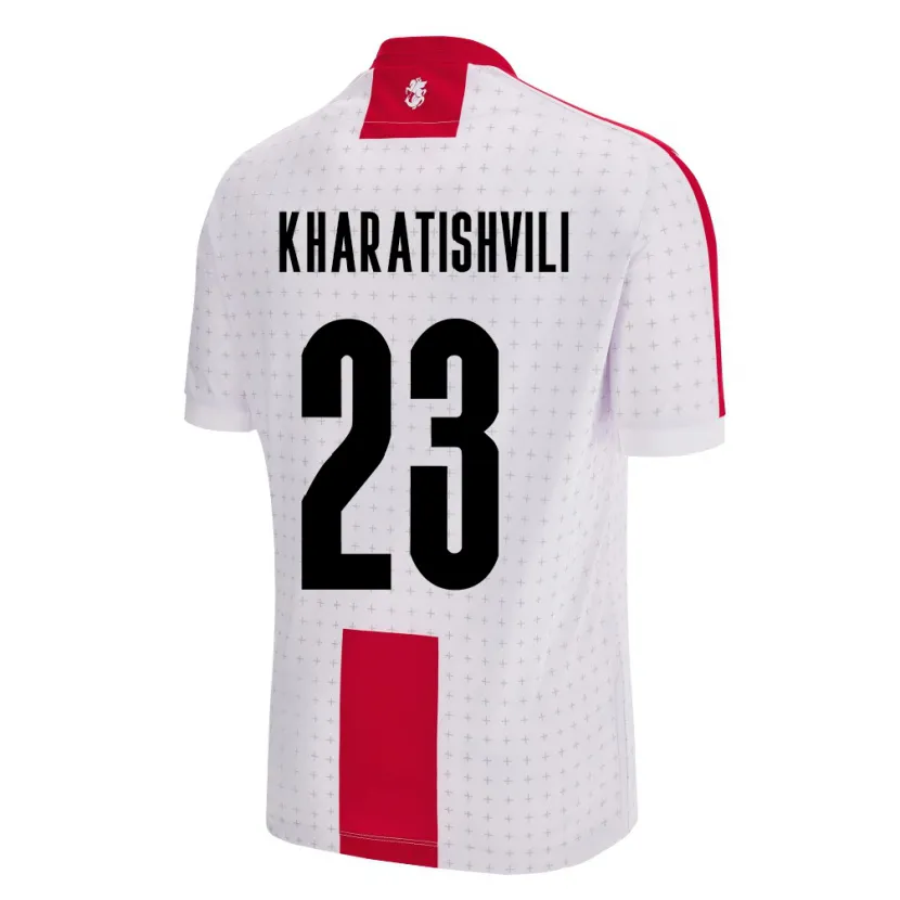 Danxen Män Georgia Luka Kharatishvili #23 Vit Hemmatröja Matchtröjor 24-26 Tröjor T-Tröja